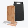 Conj. Para Churrasco Em Bambu / Inox - 4 Pçs