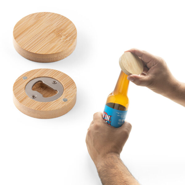 Porta Copos em Bambu com Abridor