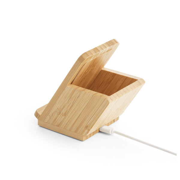Carregador wireless em bambu 10W - Imagem 2