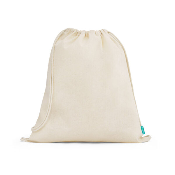 Sacola tipo mochila em algodão orgânico