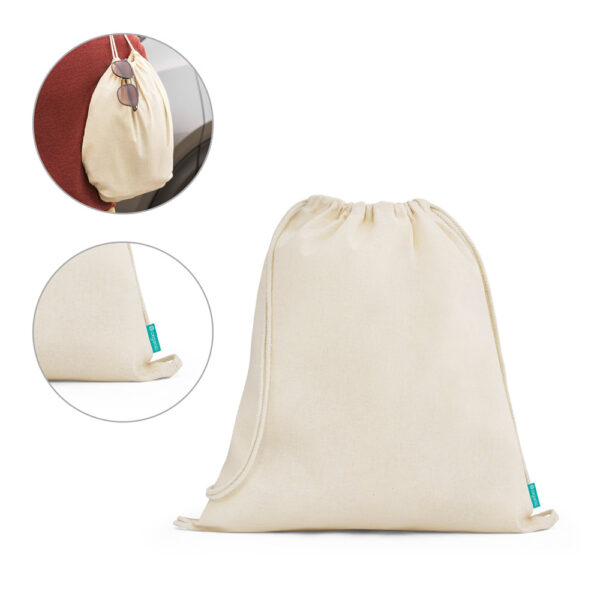 Sacola tipo mochila em algodão orgânico - Imagem 3