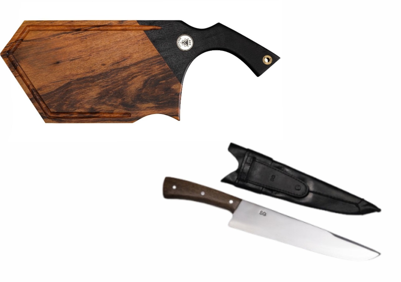 Kit Tábua artesanal e Faca artesanal