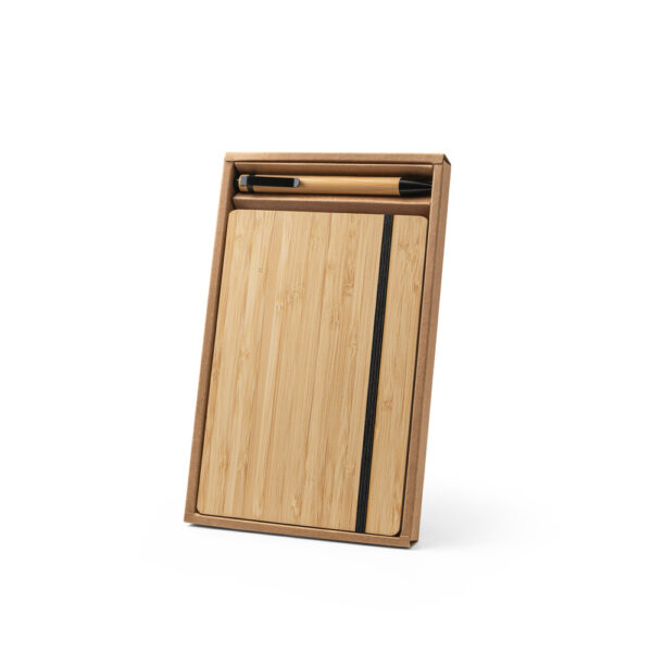 Conjunto de caderno e caneta em bambu - Imagem 2