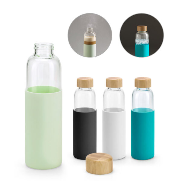 Squeeze em vidro borossilicato e bambu 600ml
