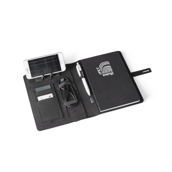 Pasta A5 com carregador wireless embutido 5.000 mAh - Imagem 10