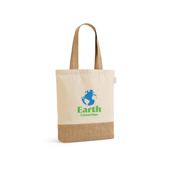 Sacola em 70% algodão reciclado e 30% poliéster reciclado (180 g/m²) com base em juta - Imagem 2