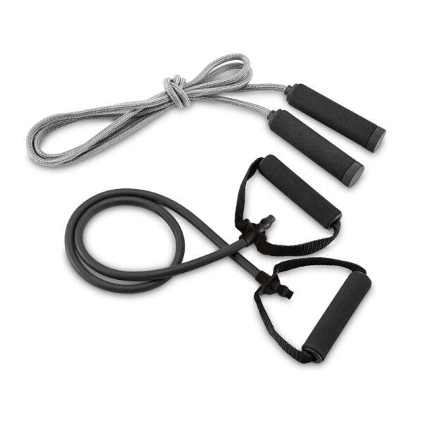 Kit fitness com elástico e corda de pular - Imagem 2