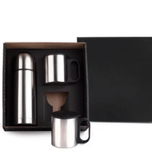 Conj. De Garrafa E Caneca Em Aço Inox 330/180 Ml - 3 Pçs