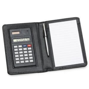 Bloco de Anotações com Calculadora e Caneta