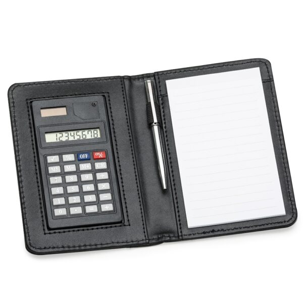 Bloco de Anotações com Calculadora e Caneta