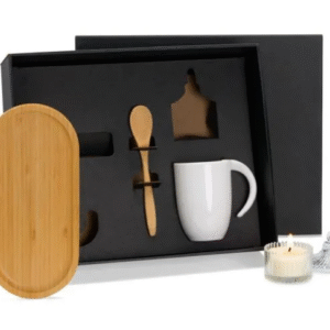 Kit Para Café Com Vela Aromatizada - 4 Pçs