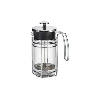 Cafeteira Francesa em Vidro e Aço Inox 350 ml Prateada