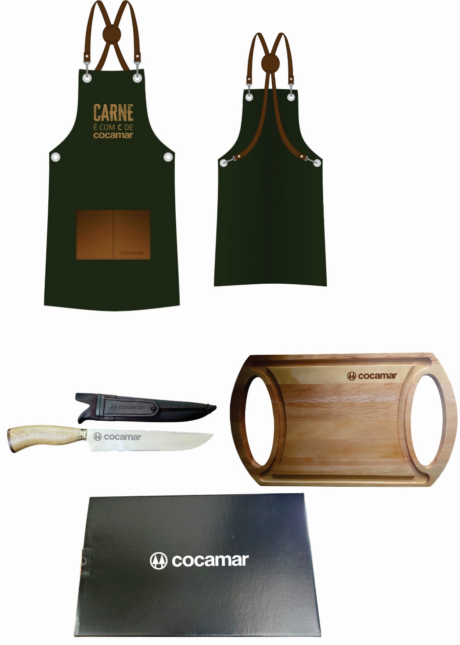 Kit Churrasco com Madeira Maciça