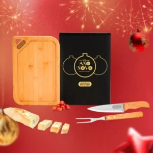 Conj. Para Churrasco Em Bambu / Inox / Madeira - 3 Pçs